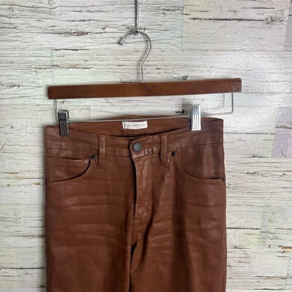 Good American Good Legs Coated Ankle Skinny Jeans Size 2/26 Tortoise Shell - Picture 3 of 8